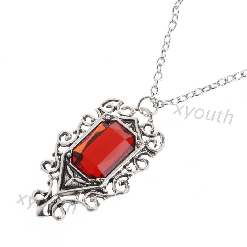 XY` Isabelle Lightwood's Ruby Pendant Necklace The Mortal Instruments City of Bones