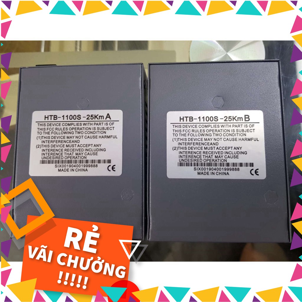 Bộ chuyển đổi quang điện 1 sợi A B 10-100 Netlink HTB-1100S. BH 24 tháng có CO, CQ - Hàng chính hãng 100% - C