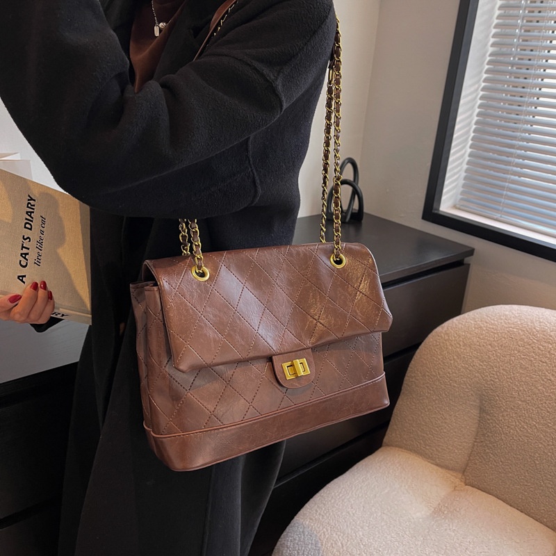 Túi họa tiết kim cương dập nổi phong cách retro Hàn Quốc sành điệu cho nữ IELGY