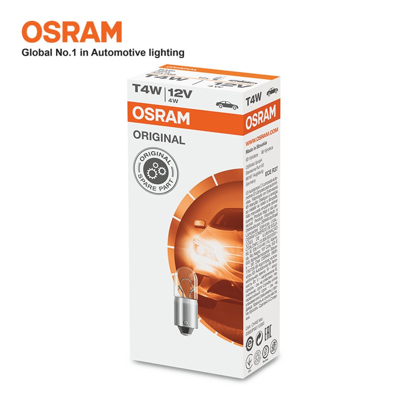 Bóng đèn soi biển số OSRAM ORIGINAL T4W 12v 4w