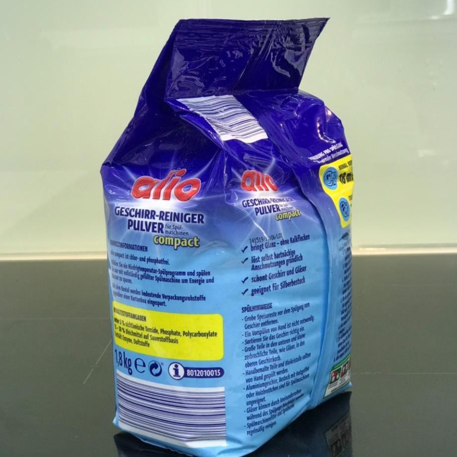 Dishwasher Powder 1,8kg - Bột rửa bát Alio 1.8kg chuyên dùng cho máy rửa bát chén ly