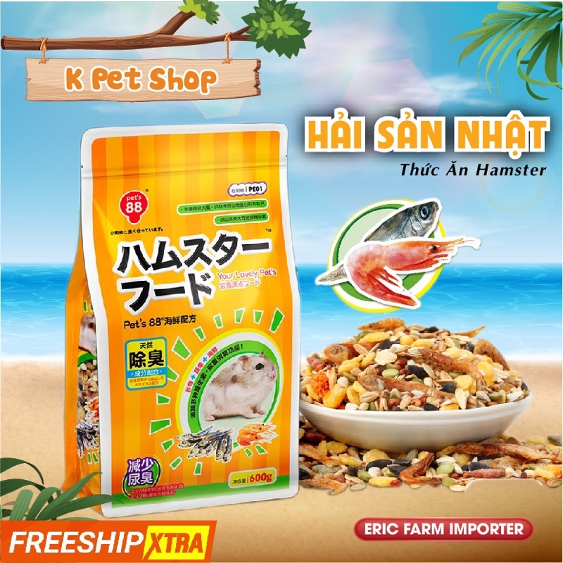 Thức Ăn Hải sản Nhật Hamster  FREE SHIP  Dành Cho Hamster Thức Ăn Hamter 300g