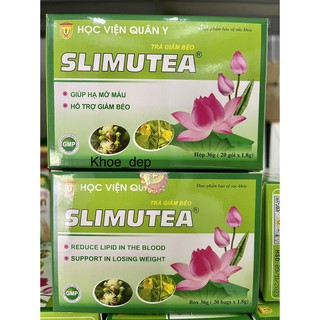2 hộp Trà giảm béo Slimutea Học viện quân y giúp giảm béo hạ mỡ máu
