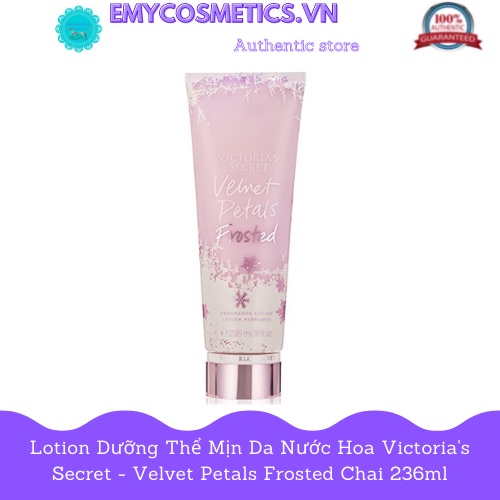 Lotion Dưỡng Thể Mịn Da Nước Hoa Victoria's  Secret - Velvet Petals Frosted Chai 236ml