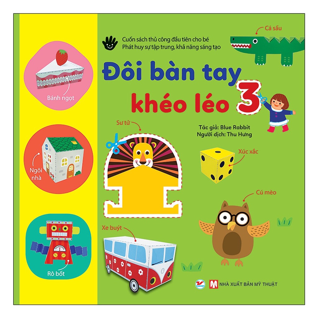 Sách - Đôi Bàn Tay Khéo Léo Tập 3  + Tập 4 - Cuốn Sách Thủ Công Đầu Tiên Cho Bé - Tặng Kèm Chiếc Kéo An Toàn