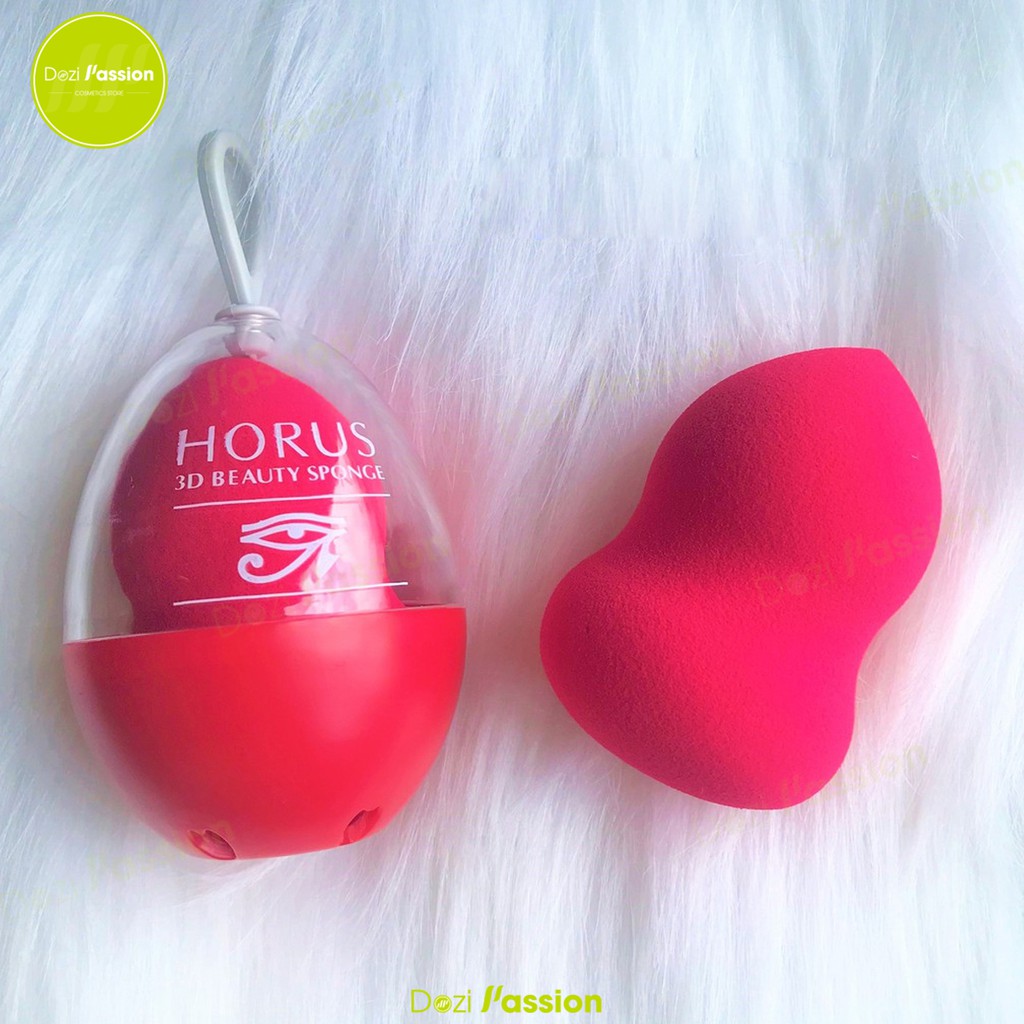 Bông Mút Tán Kem Nền Horus 3D Beauty Sponge Hình Hồ Lô Màu Hồng/ Giọt Nước Màu Đỏ/ Olive Màu Đen