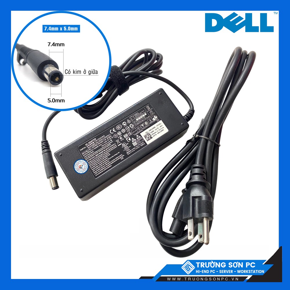 Sạc LAPTOP DELL Chân Kim To 90w 19.5V 4.62A Sạc Zin Cao Cấp | Tặng Kèm Dây Nguồn