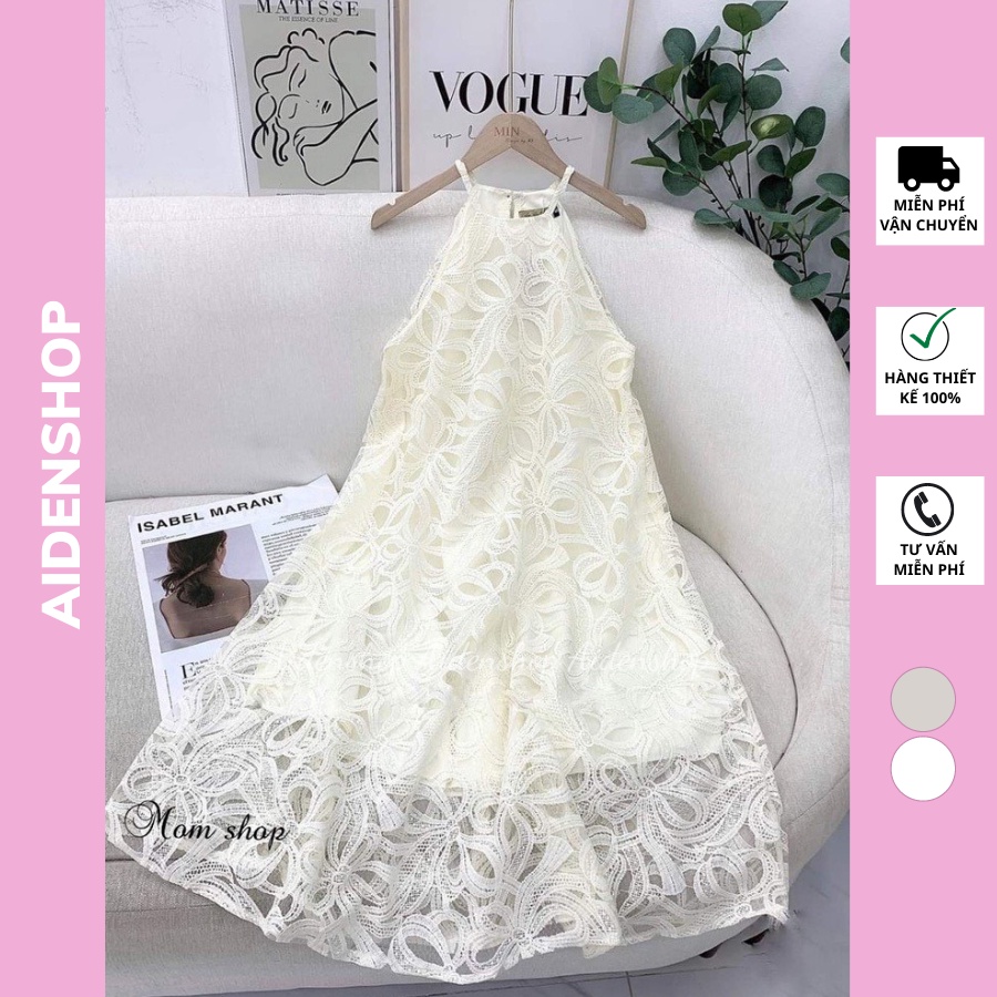 Váy bầu thời trang xinh Aidenshop đầm bầu dự tiệc đẹp dáng yếm mùa hè