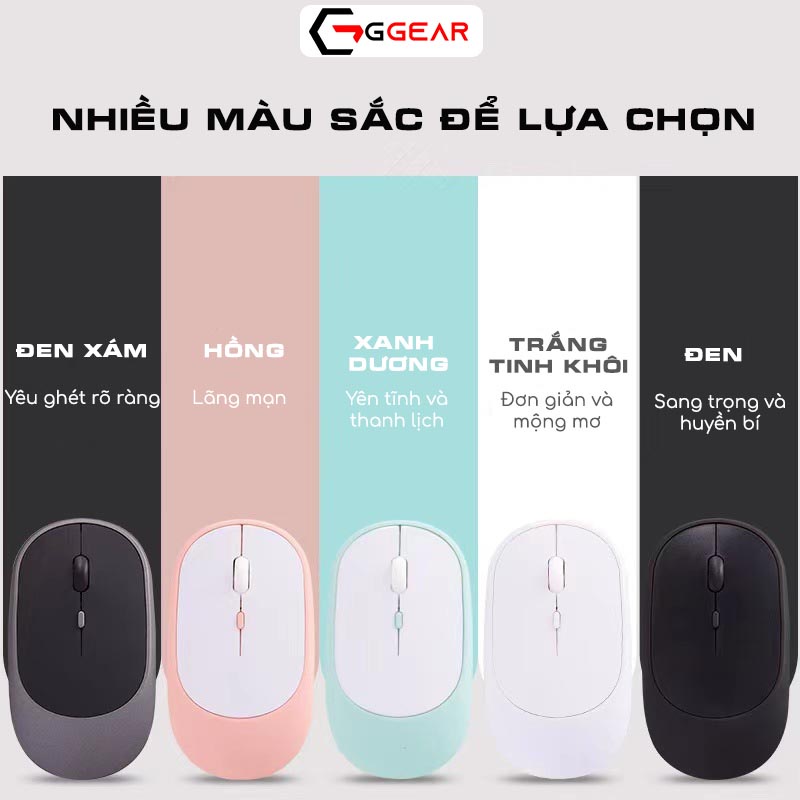 Chuột không dây bluetooth wireless 2.4G NM003 pin sạc chống ồn im lặng silent macbook laptop pc ipad smartphone