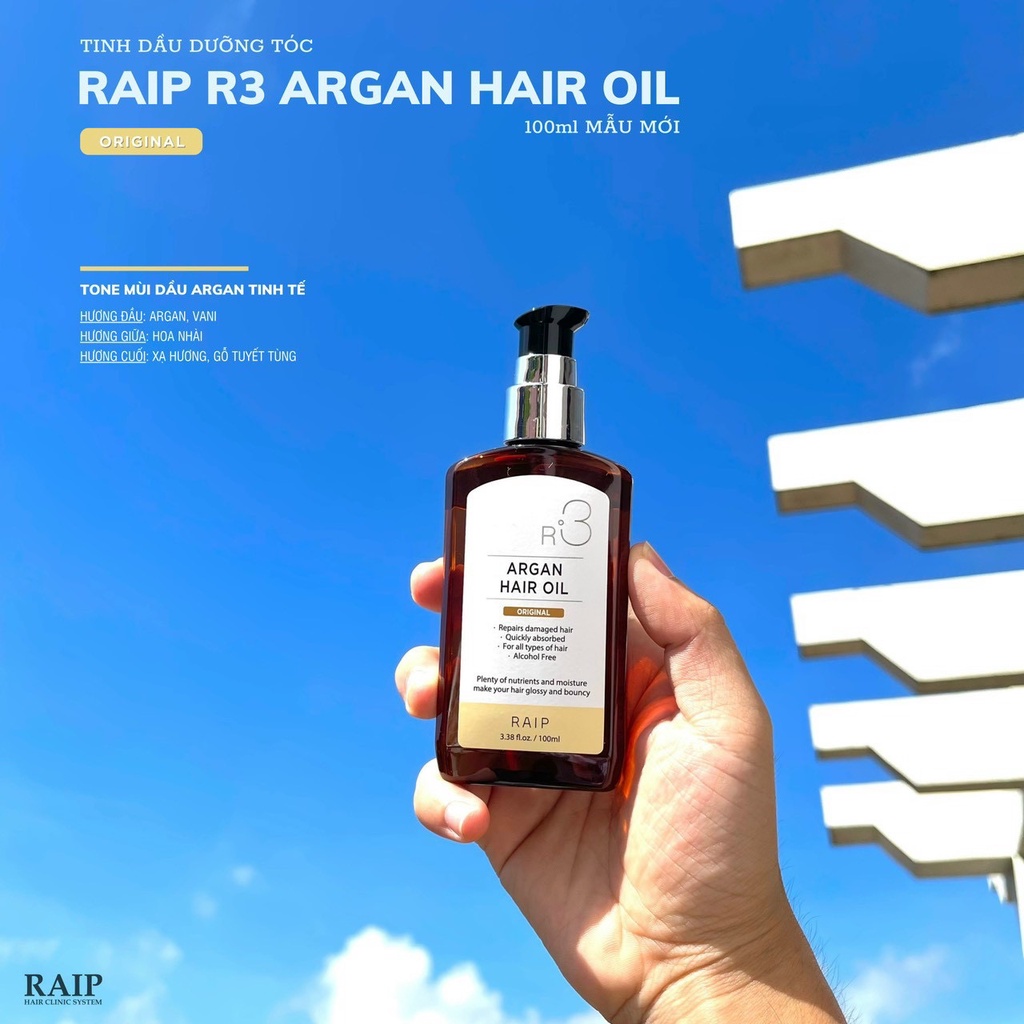 Dầu Dưỡng Phục Hồi Tóc R3 Argan Hair Oil Raip - 100ml