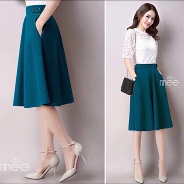Chân váy xoè công sở
