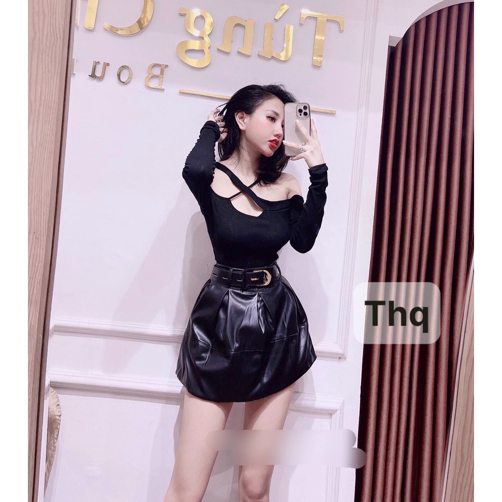 Áo hở vai chéo cổ mặc đươc nhiều kiểu
