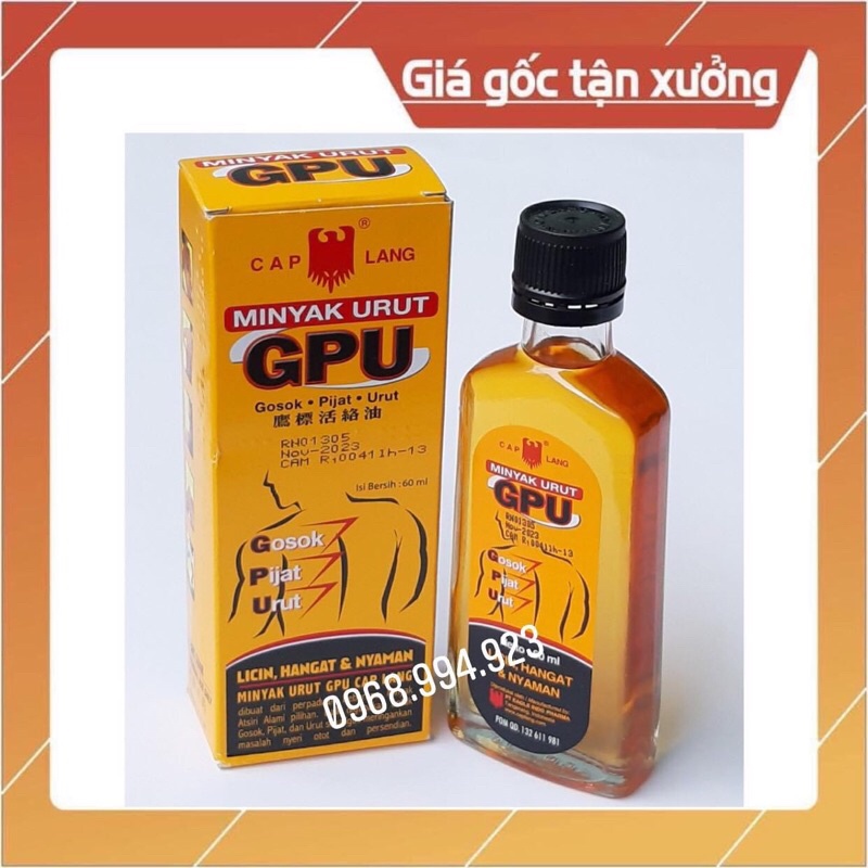 Dầu xoa bóp MINYAK URUT GPU 60ml