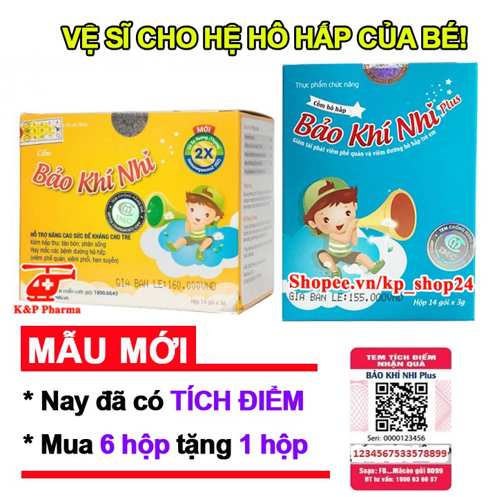 ✅ [6 TẶNG 1] Cốm hô hấp Bảo Khí Nhi Plus - Ngừa viêm phổi, viêm phế quản, ho đờm, tăng sức khỏe đường hô hấp, đề kháng