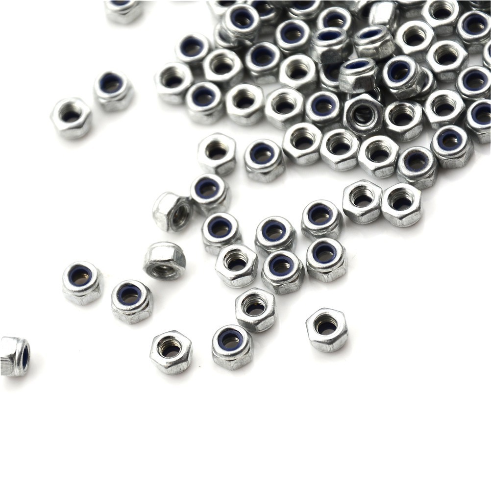 Set 100 đai ốc lục giác bằng thép không gỉ cao cấp