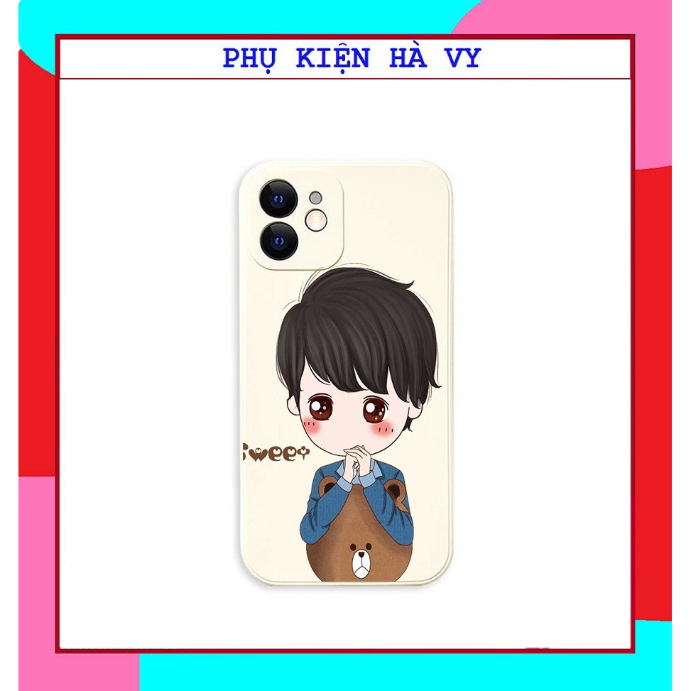 Ốp lưng iphone hình badgirl and badboy cute cạnh vuông giả ip12 5/5s/6/6plus/6s/7/7plus/8/8plus/x/xr/xs/11/12/pro/max