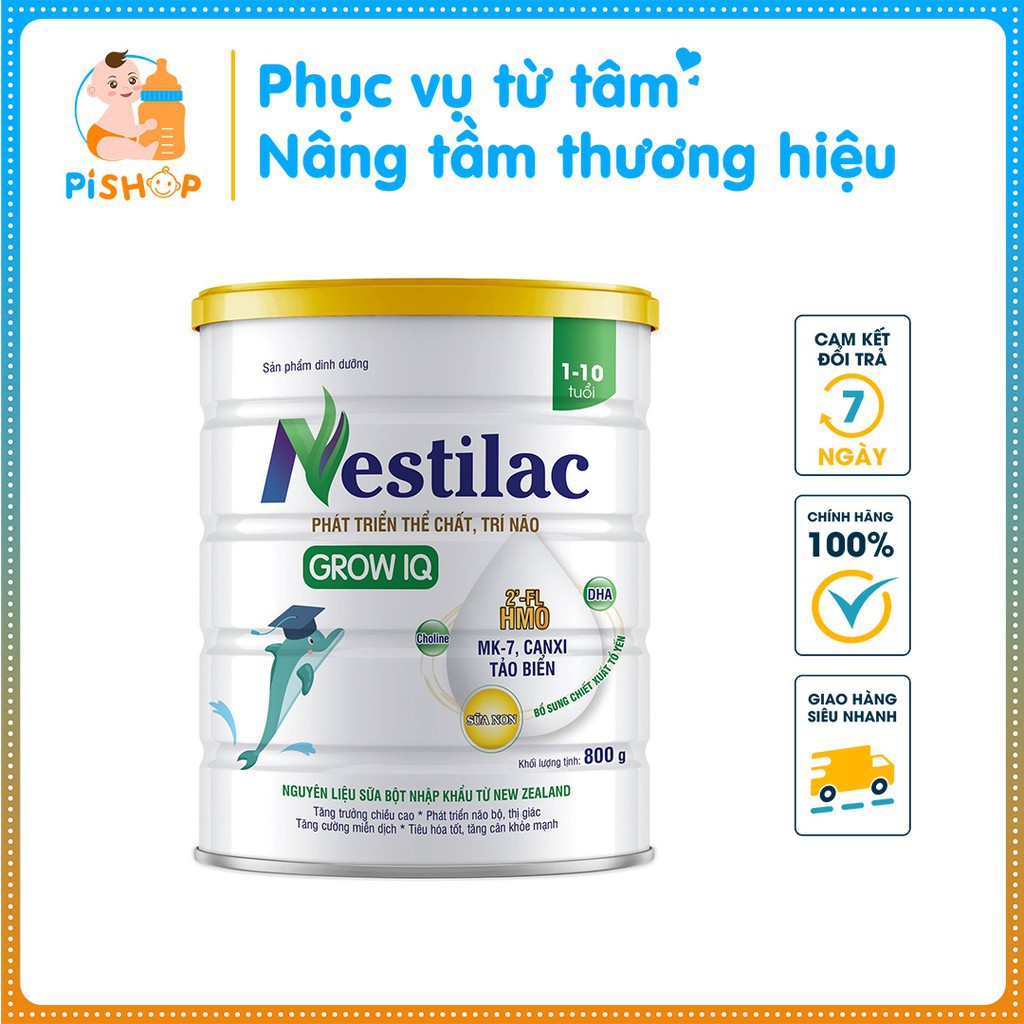 SỮA PHÁT TRIỂN THỂ CHẤT, TRÍ NÃO - Sữa Bột Nestilac Grow IQ Lon 800g