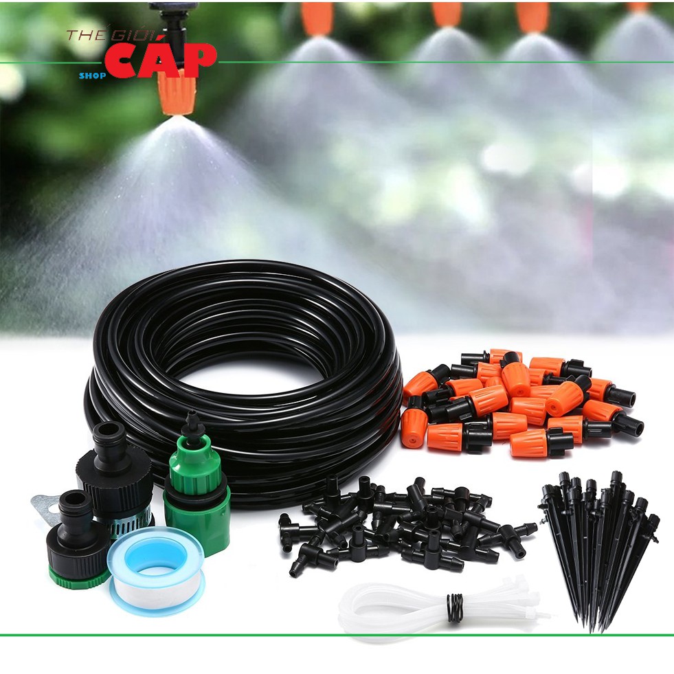 Bộ KIT Tưới Cây Phun Sương, Nhỏ Giọt 2 Trong 1 Cao Cấp