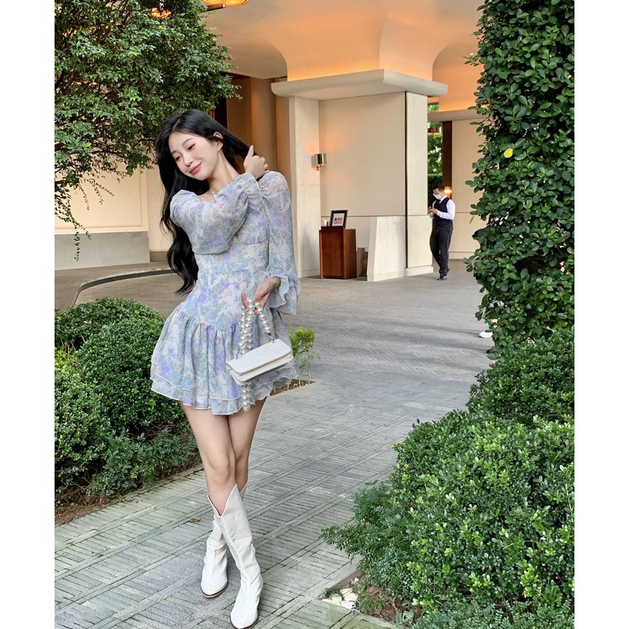 Váy hoa ulzzang tiểu thư bánh bèo