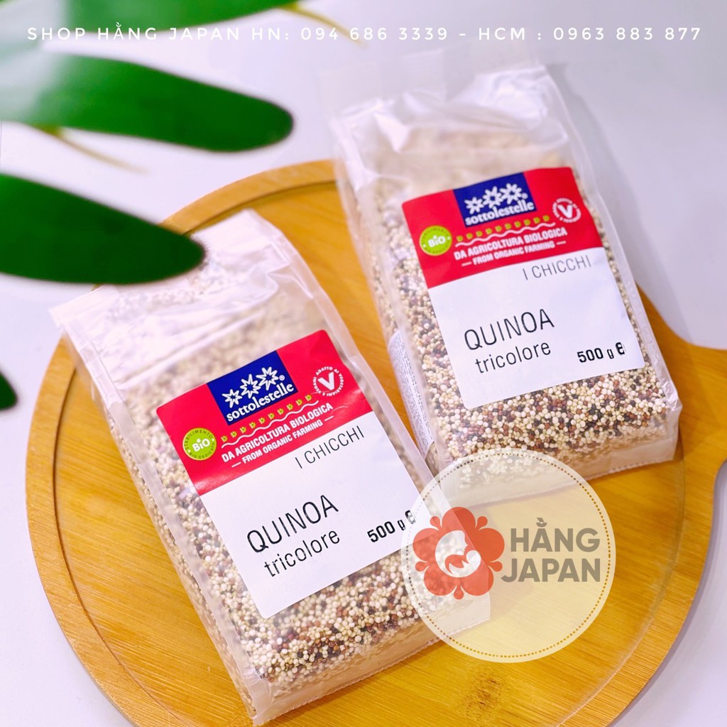 [CHÍNH HÃNG] Hạt Diêm Mạch (Quinoa) Hỗn Hợp 3 Màu Hữu Cơ Sottolestelle 500gr