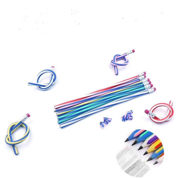 Set 5 Bút Chì Kẻ Sọc Mềm Mại Sáng Tạo Cho Bé