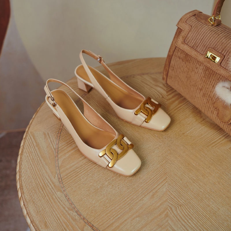 Xăng đan Cao Gót Mũi Vuông Thời Trang Dành Cho Nữ