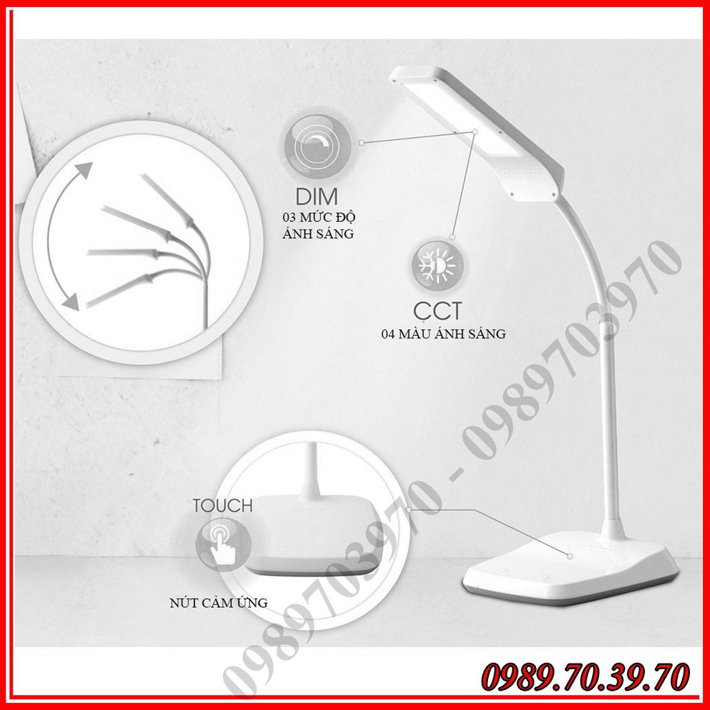Đèn bàn chống cận thị, đèn đọc sách tăng giảm độ sáng và màu vàng nhẹ tránh đau mắt Rạng Đông
