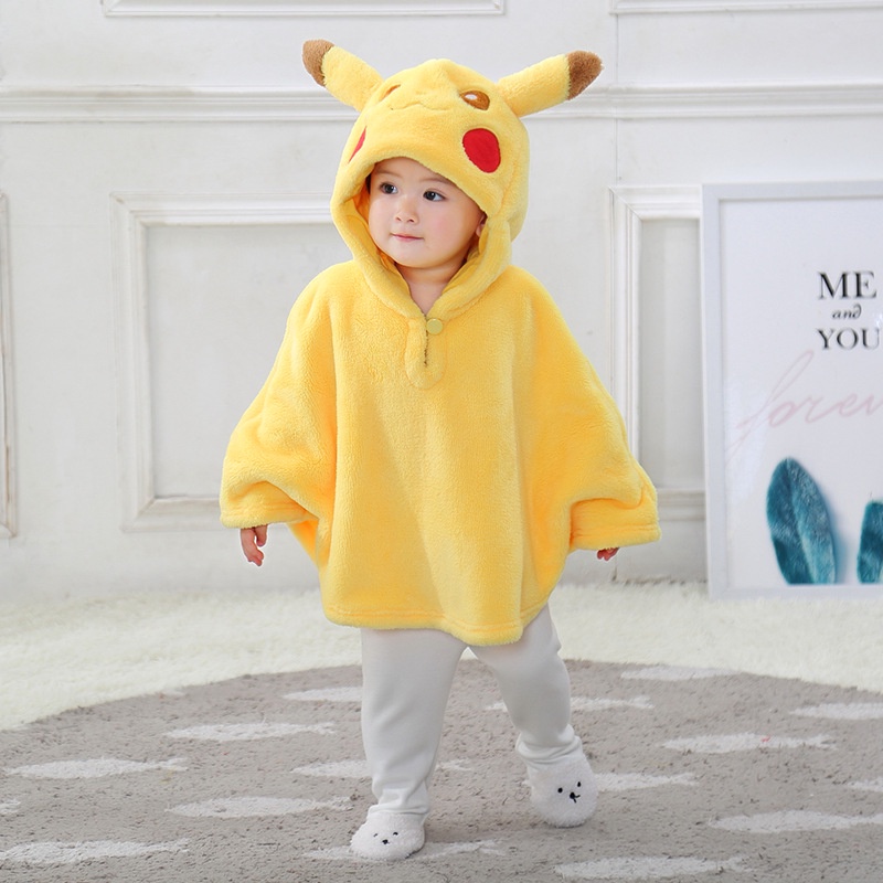 Bộ Áo Liền Quần Hai Mặt Bằng Lông Cừu Họa Tiết Hoạt Hình Dễ Thương Thời Trang Mùa Đông