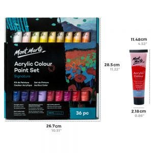 Set màu Acrylic Mont Marte Signature Acrylic Paint - 36/48 màu - 36ml