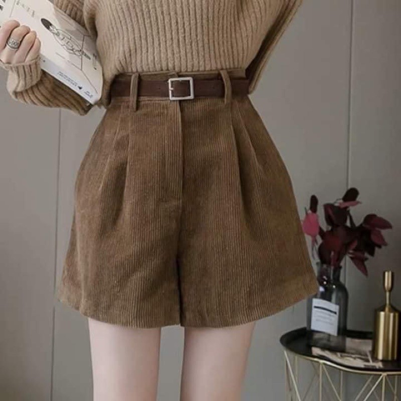 quần đùi nhung tăm