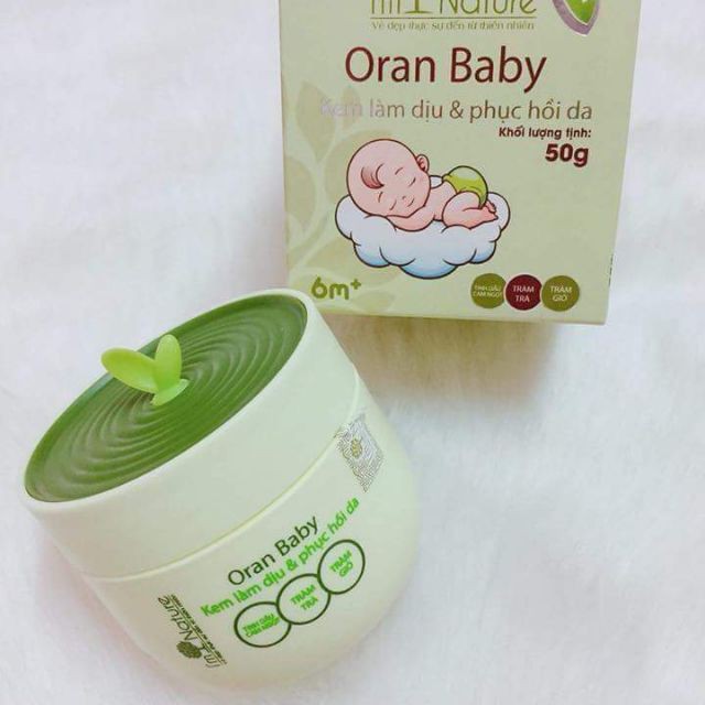 (+Quà) Kem Chống Muỗi Oran Baby I'm Nature - Làm Dịu Và Phục Hồi Da Do Muỗi Đốt Cho Bé 50gr