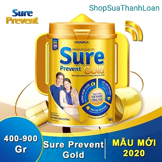 [HSD T10-2023] COMBO 6 LON SỮA BỘT SURE PREVENT GOLD 400G