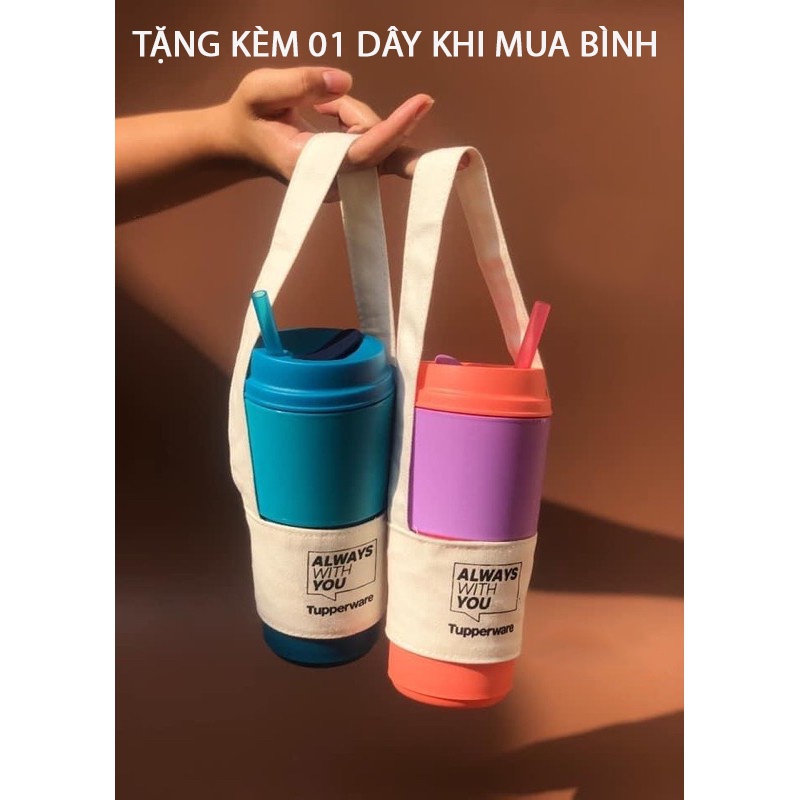 [Mã BMBAU50 giảm 10% đơn 99k] Dây xách ly Coffee To Go Tupperware có thể tái sử dụng thân thiện với môi trường