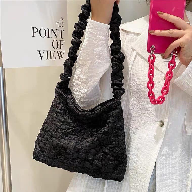 Túi xách nữ Túi xách nữ SUPERFIRE PLEATS BAG 💼 Túi đeo chéo, đeo vai, kẹp nách  họa tiết hoa văn trendy