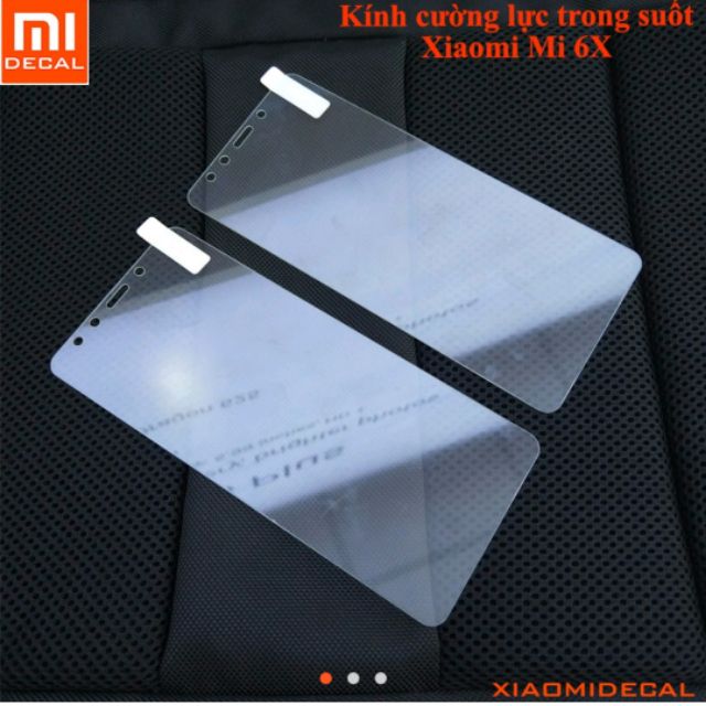 Bộ 2 kính cường lực 9H Xiaomi MI 6X trong suốt