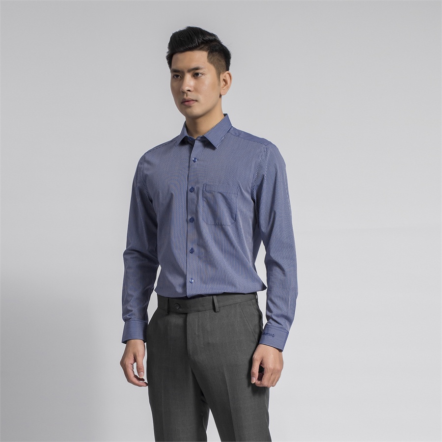 Áo sơ mi nam dài tay ARISTINO mềm nhẹ, thoáng mát, thấm hút tốt - ALS53408
