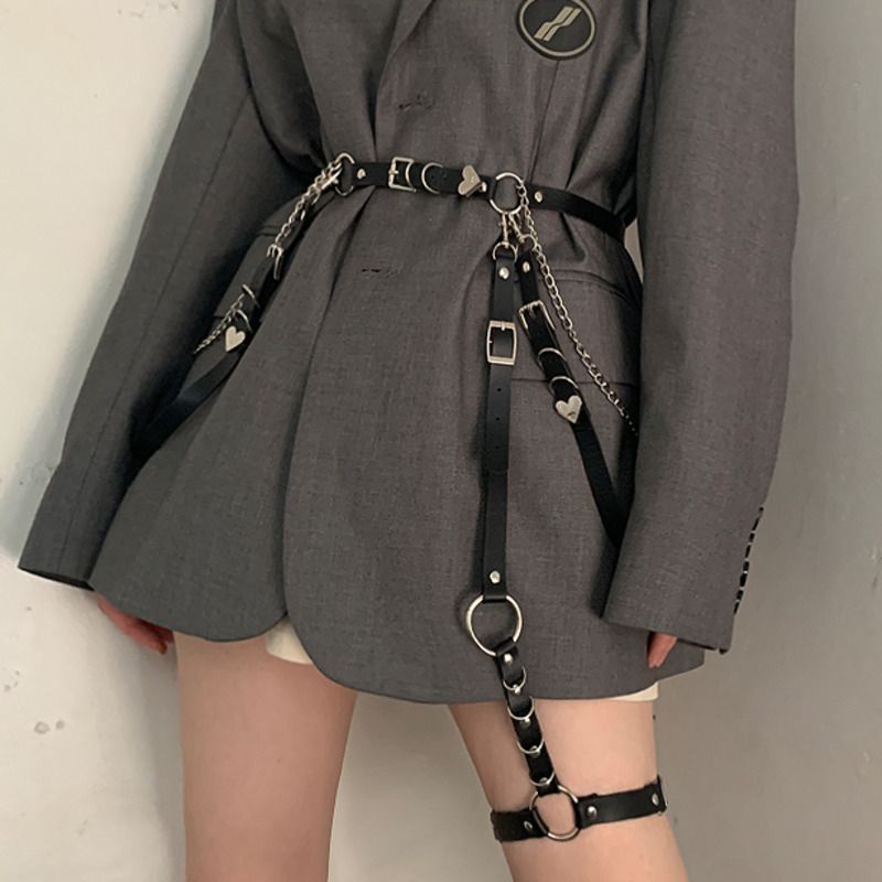 Đai nịt thắt lưng dây xích - 2 kiểu đeo đa dụng sexy nam nữ unisex phong cách - harness belt và choker đùi