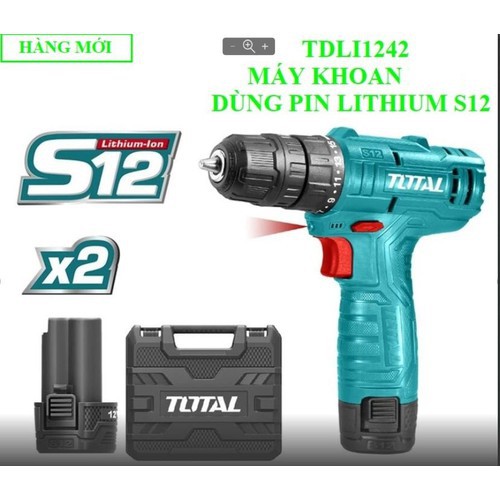 Máy khoan búa dùng pin Lithium S12 TOTAL TDLI1242