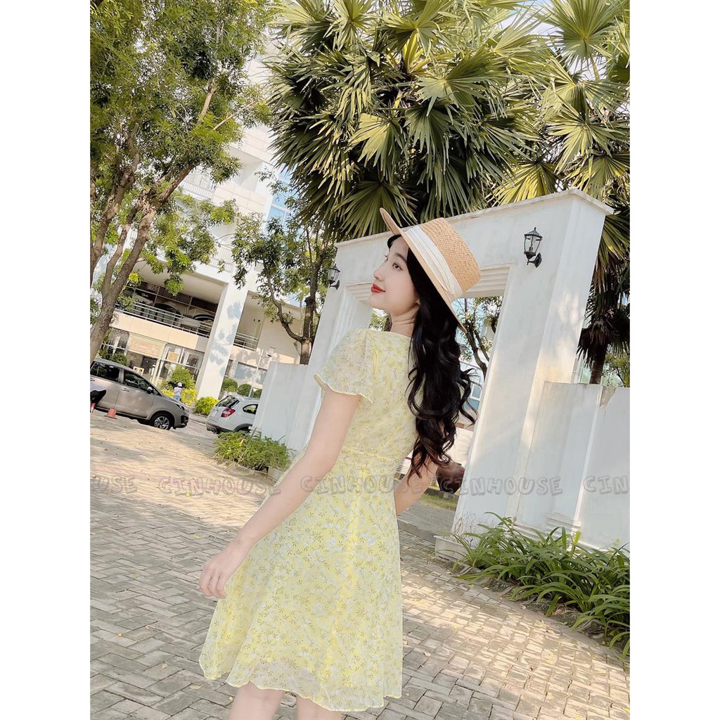 Đầm xòe cổ tim tay cánh tiên Twelve 1202