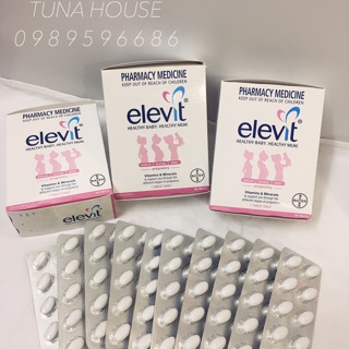 Elevit mẫu mới 2019 Của Úc Hộp 100 Viên - Vitamin Bà Bầu Dành Cho Phụ Nữ Trước, Trong Thời Kỳ Mang Thai Và Sau Khi Sinh