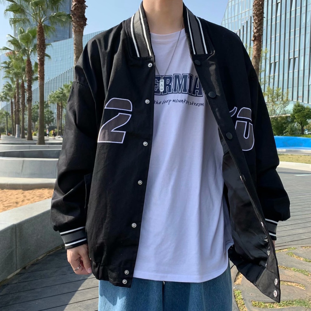 Áo khoác bomber chất dù form rộng L0-92  thời trang nam nữ unisex phong cách Hàn quốc