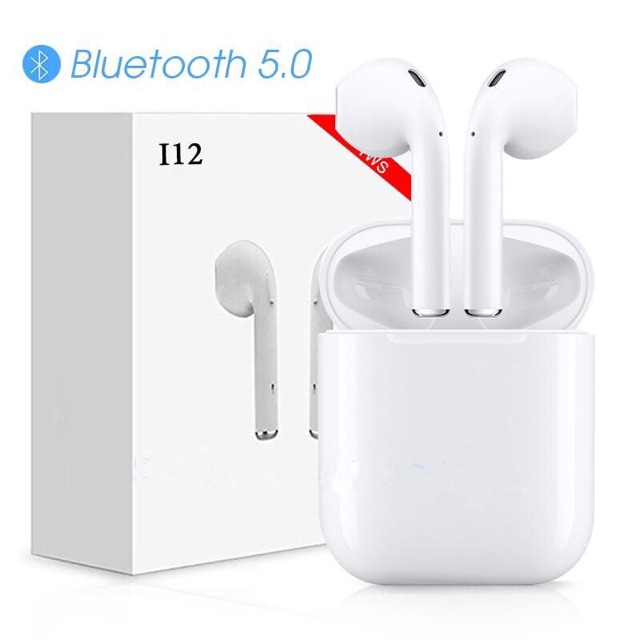 Tai Nghe Bluetooth Không Dây i12 Có Micro Tích Hợp Đốc Sạc Lỗi 1 Đổi 1