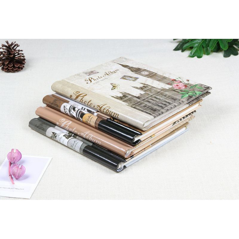 Album dán ảnh cỡ 24x29 cm có sẵn keo dán bìa du lịch thế giới sẵn hàng tại Tú Vy Studio