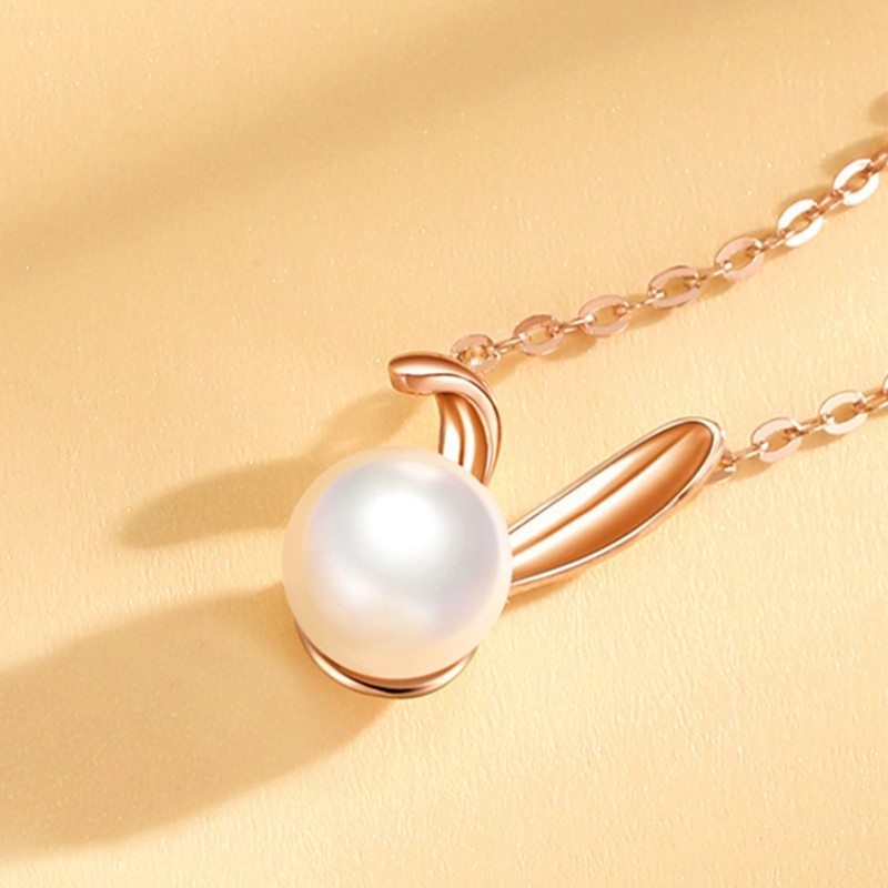 Vòng cổ Mặt Hình Thỏ Đính Ngọc Trai Dễ Thương