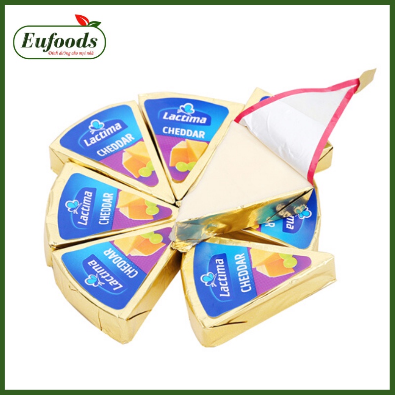 DATE T3/2024 Phô Mai Hộp Tròn Lactima Cheddar Ba Lan 120g