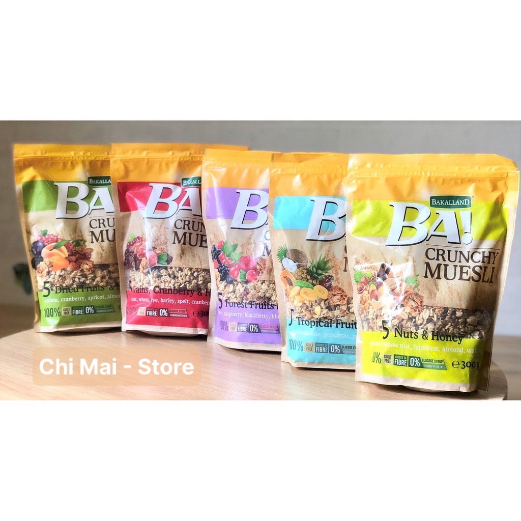 Ngũ cốc Bakalland Muesli 300g Đủ 5 loại