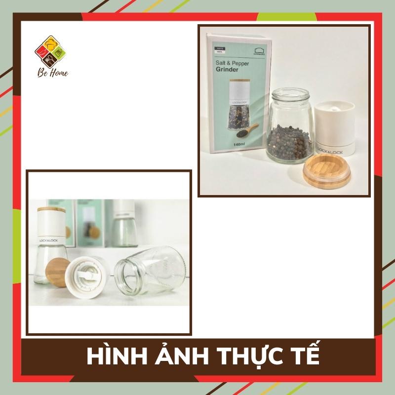 Dụng cụ xay tiêu BEHOMEMALL Lọ xay hạt tiêu cầm tay siêu nhanh bằng thủy tinh đa năng