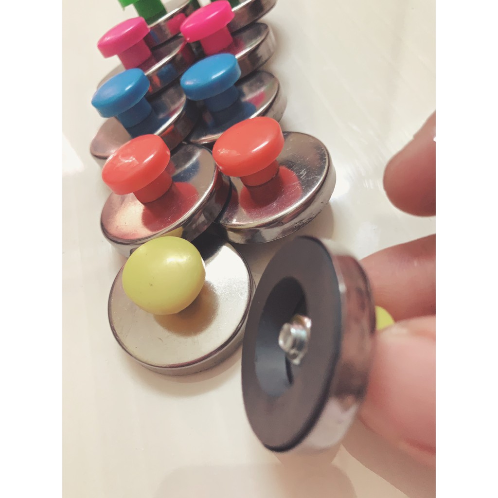 10 VIÊN Nam châm đính bảng D34MM loại 10 viên /1 vỉ , đính vảng trường học