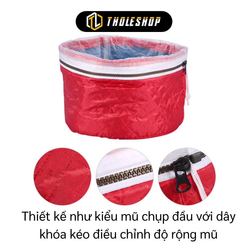 Mũ Hấp Tóc - Mũ Ủ Tóc Cá Nhân Có Dây Khóa Kéo Điều Chỉnh Độ Rộng 6065