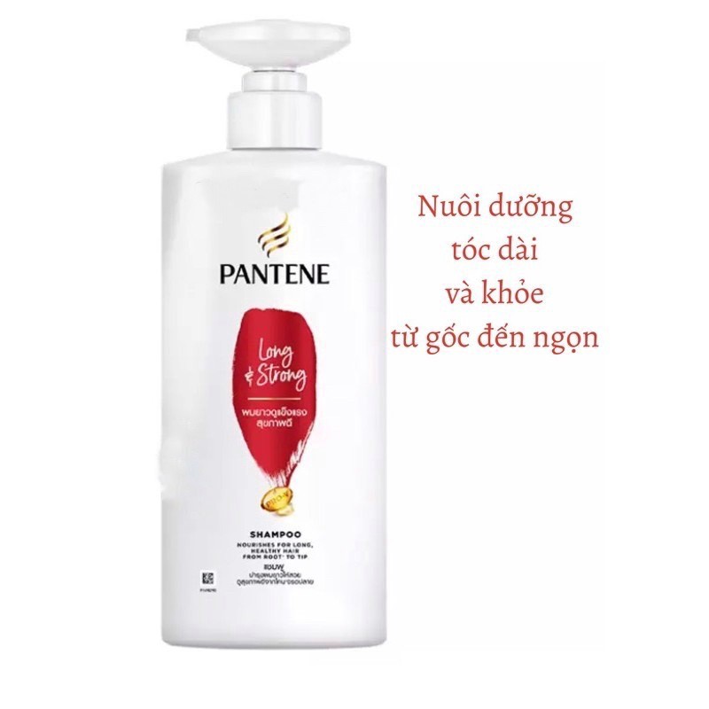 Dầu Gội Pantene Long &amp; Strong 410ml Thái Lan (Đỏ)